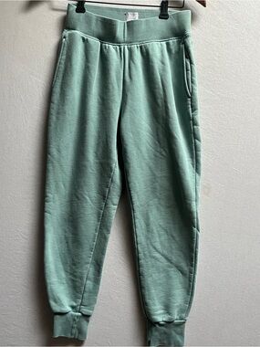 TNA Cozy AF Fleece Sage Green Jogger Pants XS